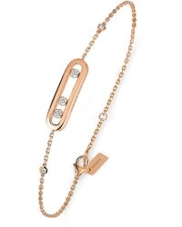 Messika - Pink Gold And Diamond Move Classique Bracelet - Lyst