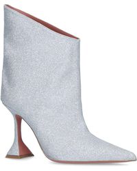 amina muaddi white boots