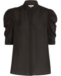 FRAME - Silk Houndstooth Gillian Top - Lyst