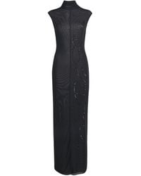 Jean Paul Gaultier - Tulle Sequin-Branded Maxi Dress - Lyst