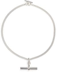 Tilly Sveaas - Sterling Giant T-Bar Curb-Link Chain Necklace - Lyst