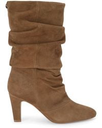 Kurt Geiger - Suede Barb Slouch Boots - Lyst