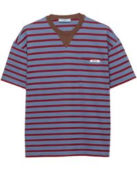 Prada - Cotton Jersey Stripe Oversized T-Shirt - Lyst