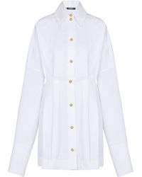 Balmain - Cotton Poplin Shirt Dress - Lyst