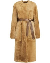 FFORME - Reversible Camel Shearling-Leather Coat - Lyst
