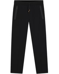 BOSS - Cotton-Wool-Blend Straight Sweatpants - Lyst