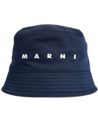 Marni - Cotton Logo Bucket Hat - Lyst