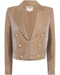 L'Agence - Linen-Blend Inez Blazer - Lyst