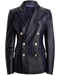 Ralph Lauren - Lambskin Camden Jacket - Lyst