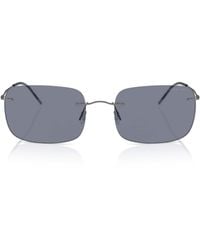 Giorgio Armani - Pillow Rectangle Sunglasses - Lyst