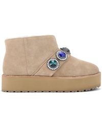 Kurt Geiger - Suede Embellished Octavia Boots - Lyst