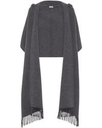 Brunello Cucinelli - Wool-Cashmere Hooded Scarf - Lyst