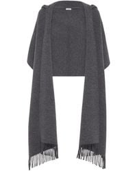 Brunello Cucinelli - Wool-Cashmere Hooded Scarf - Lyst