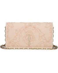 Christian Louboutin - Bettina Crepe Satin Lace Clutch Bag - Lyst