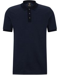 BOSS - Cotton-Silk Polo Shirt - Lyst