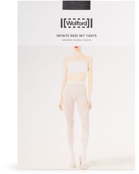 Wolford - Infinite Rose Net Tights - Lyst