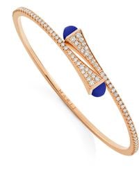 Marli New York - Diamond And Lapis Lazuli Cleo Slim Bracelet - Lyst