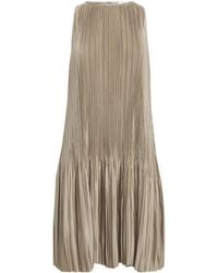 JOSEPH - Satin Pleated Rida Midi Dress - Lyst