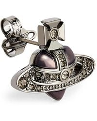 Vivienne Westwood - Diamante Heart Single Stud Earring - Lyst