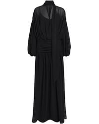 De La Vali - Chiffon Gathered Solana Maxi Dress - Lyst