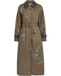 Cinq À Sept - Embellished Almina Trench Coat - Lyst