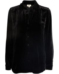 L'Agence - Velvet Argo Long-sleeve Shirt - Lyst
