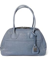 Miu Miu - Large Nappa Leather Vivant Top-Handle Bag - Lyst