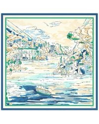 Weekend by Maxmara - Silk Lake Print Scarf - Lyst
