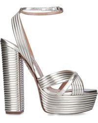 Aquazzura - Metallic Sundance Platform Sandals 140 - Lyst