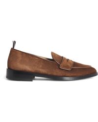 Thom Browne - Leather Varsity Penny Loafers - Lyst