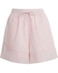 Claudie Pierlot - Cotton-Blend Pinstripe Shorts - Lyst