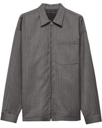 Prada - Wool Zippered Shirt - Lyst