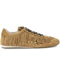 Kurt Geiger - Suede Fringed Islington Sneakers - Lyst