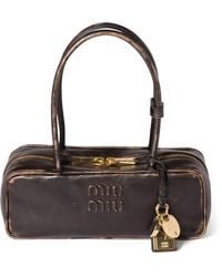 Miu Miu - Leather Beau Top-Handle Bag - Lyst