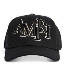 Amiri - Embroidered Staggered Logo Trucker Cap - Lyst