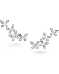 Graff - Small And Diamond Butterfly Earrings - Lyst