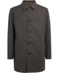 Pal Zileri - Wool Reversible Overcoat - Lyst