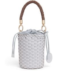 Eleventy - Leather Woven Bucket Bag - Lyst
