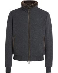 Moorer - Virgin Wool-Cashmere Down Bomber Jacket - Lyst