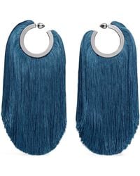 Alaïa - Fringe Pendant Hoop Earrings - Lyst