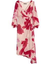 Max Mara - Printed Georgette Dress - Lyst