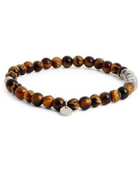 Tateossian - Tiger's Eye And Sterling Classic Discs Bracelet - Lyst