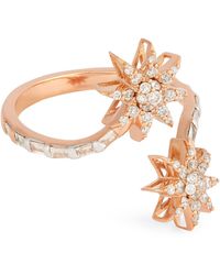 BeeGoddess - Rose Gold And Diamond Star Light Venus Star Ring (size 54) - Lyst