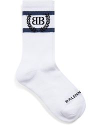 Balenciaga - Embroidered Laurel Classic Socks - Lyst