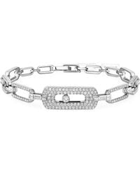 Messika - Move Link And Diamond Pavé Chain Bracelet - Lyst