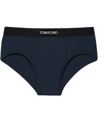 Tom Ford - Stretch-Cotton Logo Briefs - Lyst