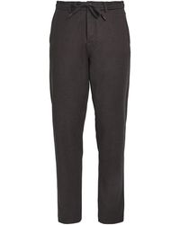 Canali - Wool Drawstring Straight Trousers - Lyst