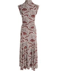 ME+EM - Floral High-Neck Maxi Dress - Lyst