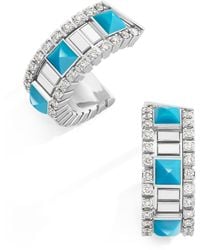 Marli New York - Mini, Diamond And Life Hoop Earrings - Lyst