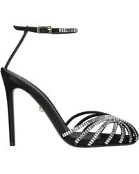 ALEVI - Satin Embellished Penelope Heeled Sandals 110 - Lyst